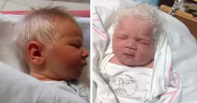Baby Born With Gray Hair Has The Internet Talking