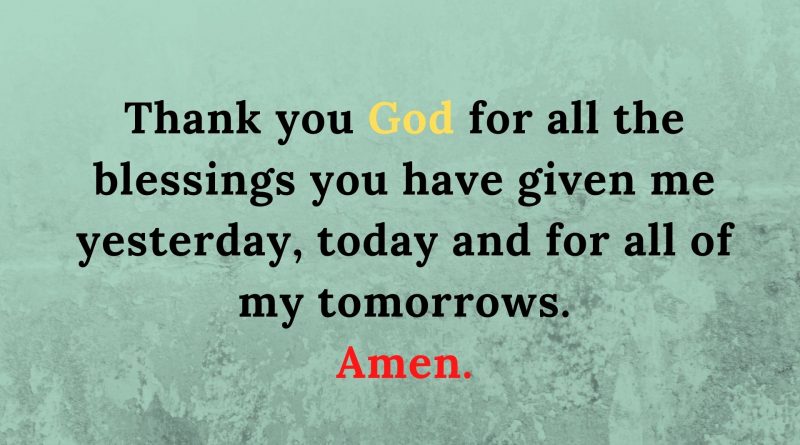 Thank You God For All The Blessings - Keep on Mind