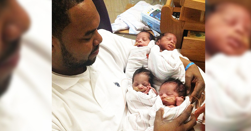 Dad, Carlos Morales, Raises Quadruplets After Wife Dies During Childbirth
