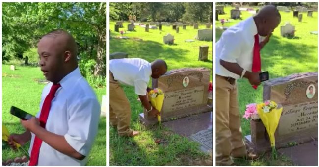 Teen With Special Needs Visits Late Mothers Grave To Tell Her “I Did It. I Graduated”