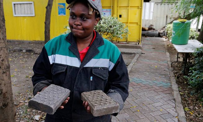 Woman From Kenya Recycles Plastic Waste Into Bricks That Are Stronger Than Concrete