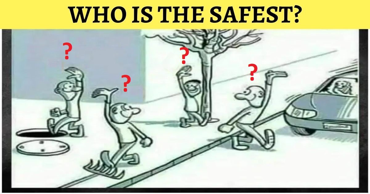 Can You Figure Out Who Is The Safest Person In This Picture? 9 In 10 Viewers Will Get It Wrong!