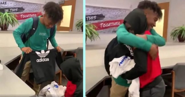 Kind Student Gives 3 Bags Of Clothes To Bullied Classmate Who Wore The Same Outfit To School Every Day