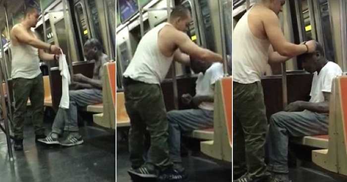 Heart-Melting Moment When A Man Gave His Shirt To A Homeless, Shivering Man