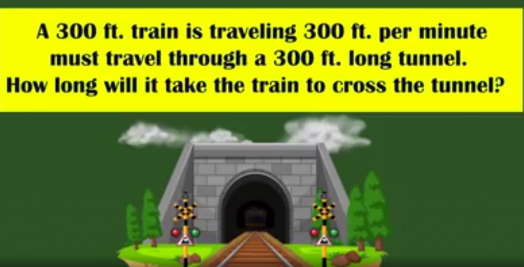 How Long Will It Take the Train To Cross the Tunnel? Keep on Mind