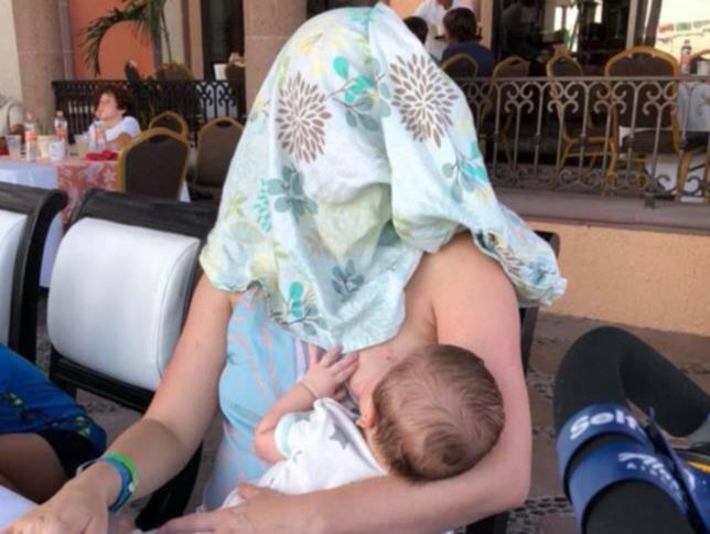 Breastfeeding Mother Makes Hilarious Move After Being Told To Cover Up By A Stranger