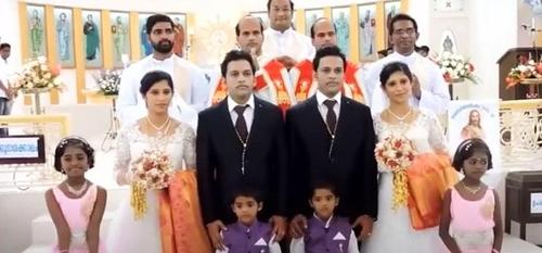 In Uncommon Wedding, Twin Girls Marry Twin Boys And Officiating Priests Are Also Twins