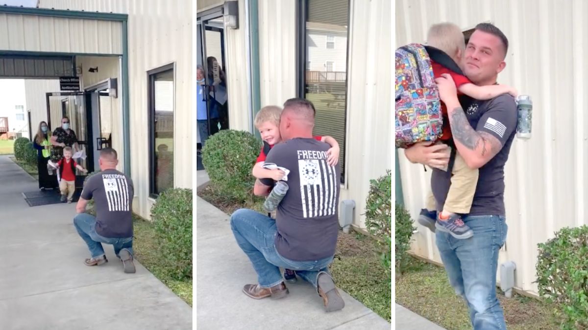 Single Dad Reunites With His Son After 11-month Deployment: “Brought Tears To My Eyes”
