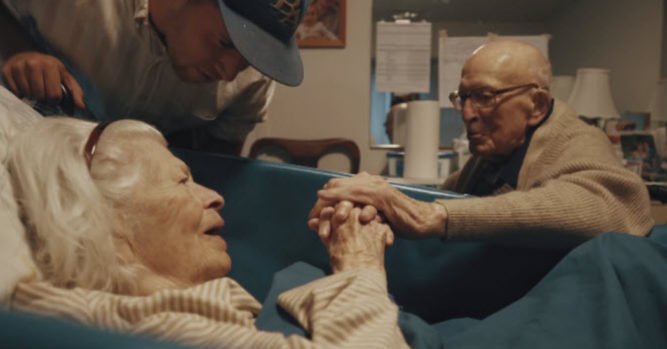 105-Year-Old Man Goes To Hospital To Be With His 100-Year-Old Wife On Their 80th Wedding Anniversary