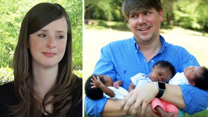 White Mother Gives Birth to Three Black Babies, And Her Husband’s Reaction Is Absolutely Beautiful