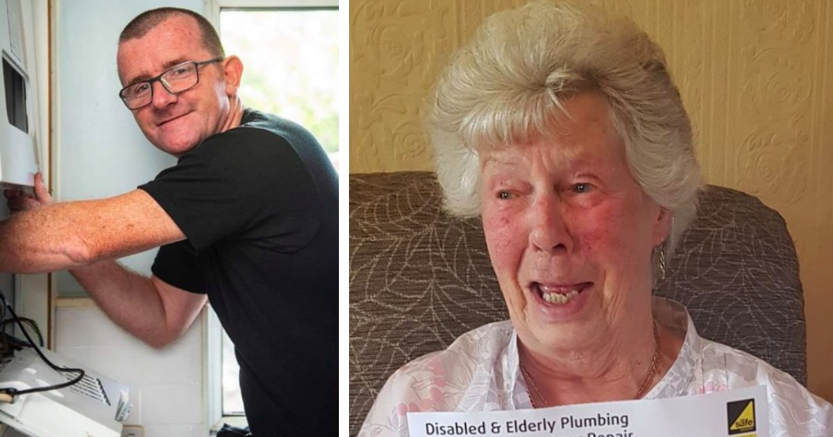 Plumber Refuses To Take Money From 91-year-old Customer “We Will Be Available 24 Hours To Help Her and Keep Her As Comfortable As Possible”