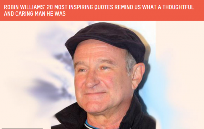 Robin Williams’ 20 Most Inspiring Quotes Remind Us What A Thoughtful And Caring Man He Was!