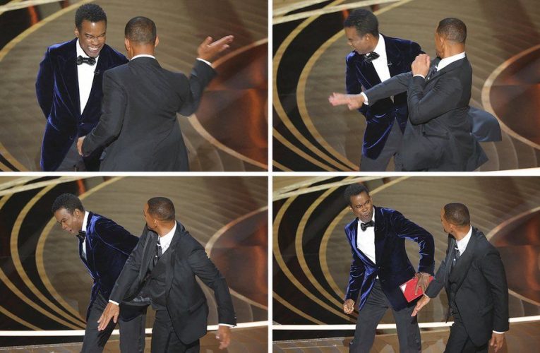 Video: Will Smith Hits Chris Rock On Oscars Stage For Joking About His Wife’s Bald Head Suffering From Alopecia