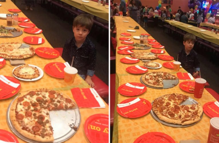 Mom Shows Her 6 Years Old Son Sitting By Himself At His Birthday Party As No One Showed Up For His Party