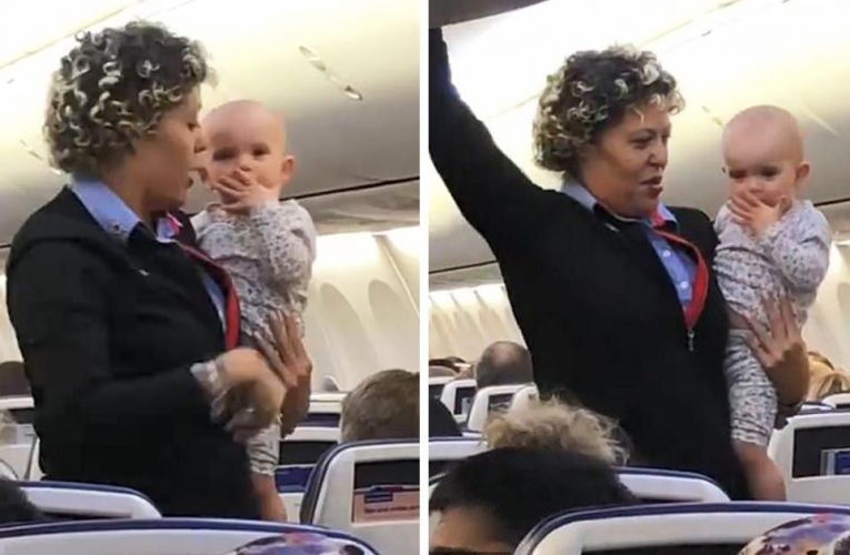 Southwest Airlines Flight Attendant Calms Fussy Baby On Board To Give The Exhausted Mom A Break