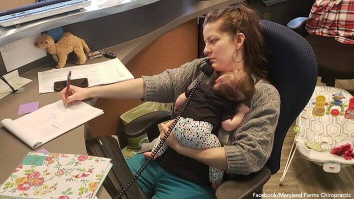 Mom Brings Newborn To Work, Makes Headlines When Boss Snaps Secret Photo & Makes Remark Online
