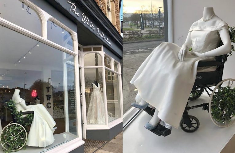Bridal Shop Earns Plenty Of Praise Online After Displaying A Mannequin In A Wheelchair
