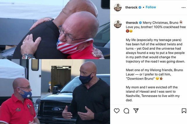 WATCH: The Rock Gives New Truck to Man Who Took Him in When He Was a Homeless Teen