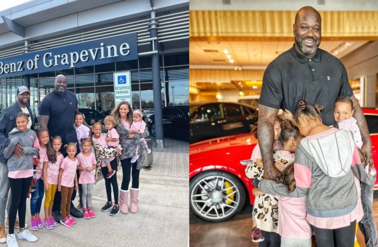 Shaq O’Neal Gifts Family Of 11 A Brand New Van And Truck In Incredible Show Of Generosity