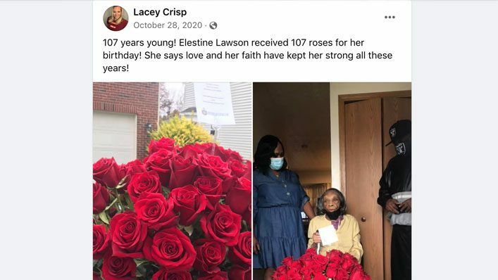 107-year-old Woman Celebrated Her Birthday With 107 Roses