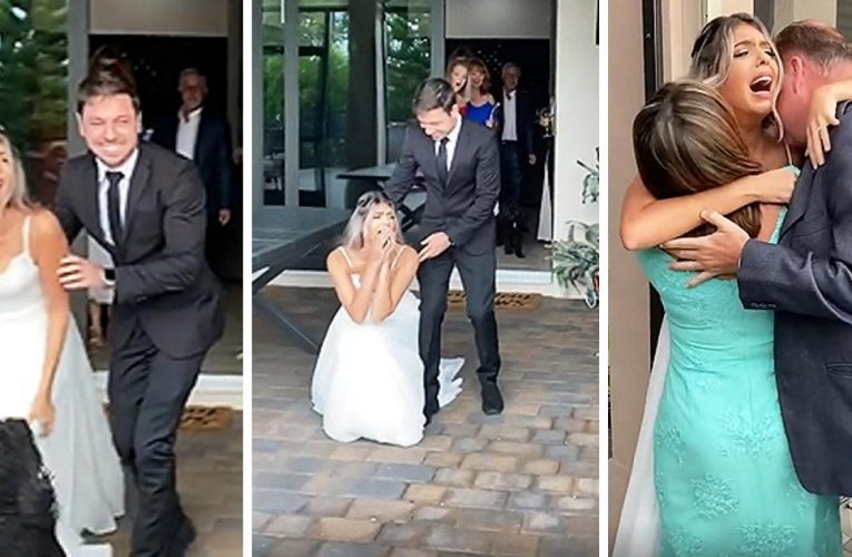 Bride Thinks Her Parents Are Unable To Attend Wedding – As Groom Leads Her Outside, She Sees Them