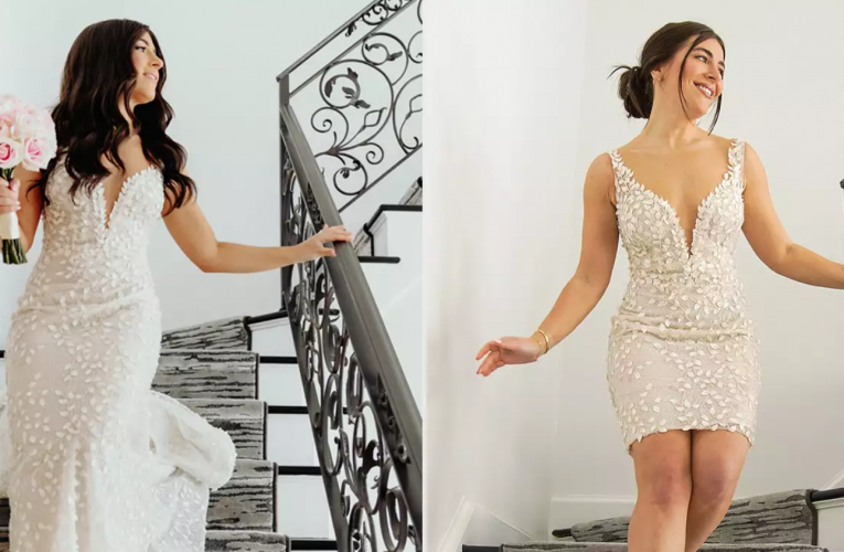 Bride Goes Viral for Chopping Her Wedding Gown and Turning It Into a Honeymoon Dress