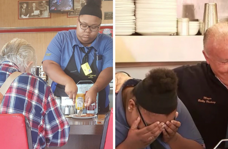 Waitress Gets Caught On Camera Helping Elderly Man Cut His Food – What Happens Next Changes Her Life