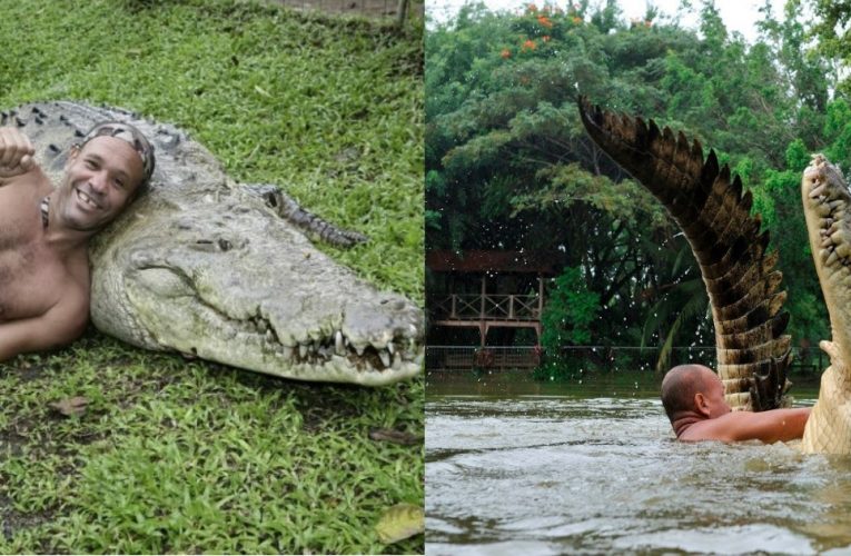 A Man Saved the Life of an Injured Crocodile and Brought Him Back into the Wild; It Kept Coming Back, and They Have Been Bestfriends Since for 20 Years