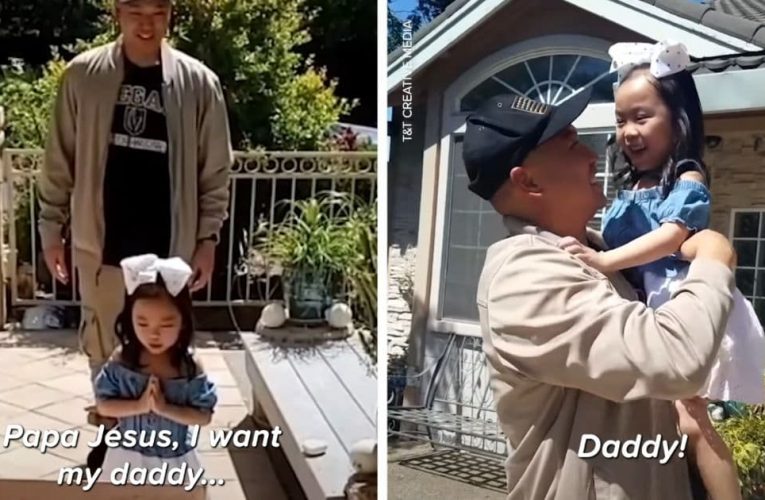 Little Girl’s Prayer To ‘Papa Jesus’ Is Answered After Military Dad Comes Home On Her Birthday