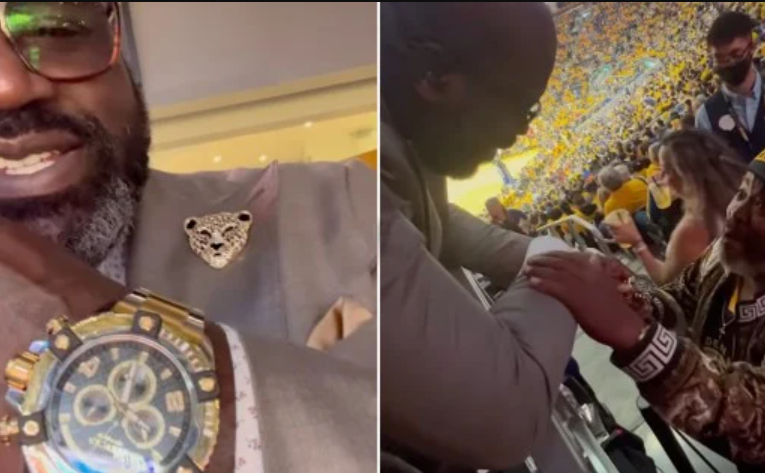 Shaq Surprises Fans At Basketball Game By Giving Him His Watch