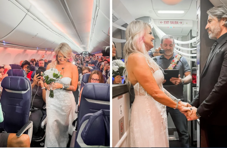 Canceled Flight Makes Couple Decide to Marry Inside the Airplane Headed to Las Vegas