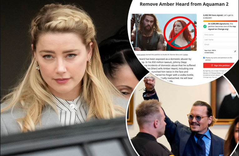 Petition to Remove Amber Heard from Aquaman 2 Reached 4.5 Million Signature Target, Now Aims for 6 Million