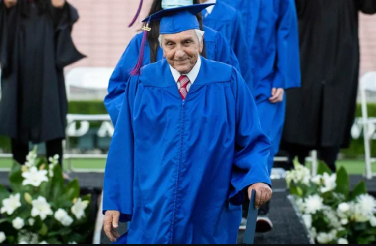 78-YO Man Gets High-School Diploma After 60 Years | He Was Denied Because He Owed $4.80 for a Book