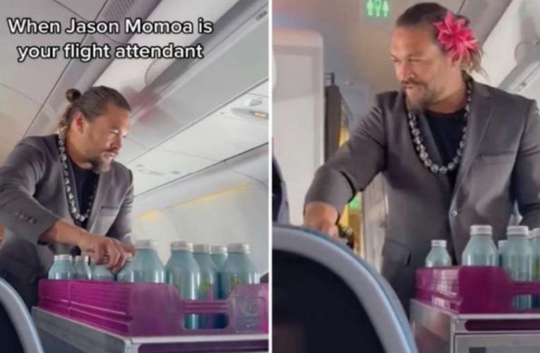 ‘Aguaman’ Jason Momoa Plays Flight Attendant For A Day To The Delight Of Hawaii-Bound Travelers