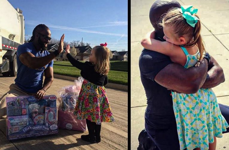 Little Girl Gives Cupcake To Favorite Garbage Man And Receives A Surprise 6 Months Later