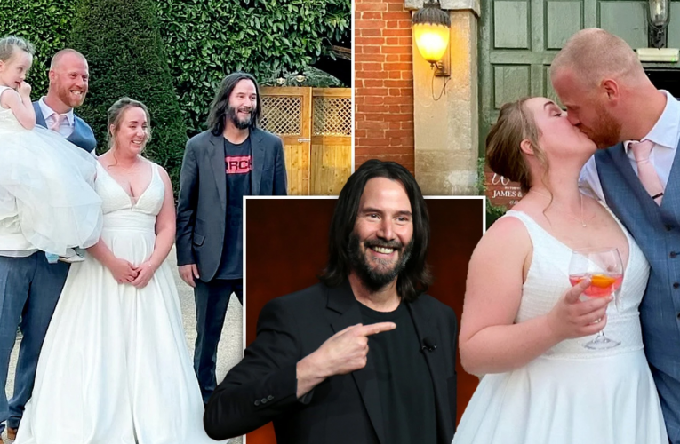 Random British Couple Flabbergasted When Keanu Reeves Crashes Their Wedding Reception